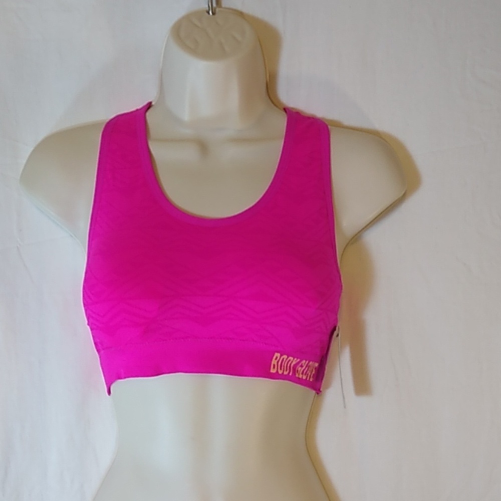Body Glove Pink Sports Bra Medium Cut out back
